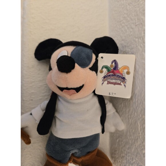 Disney World Mickey Mouse Pirate 90s Nostalgia 9" Plush Beanie NEW NWT - Picture 6 of 10
